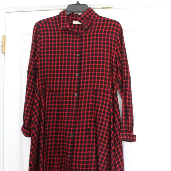 Zara red check dress Clearance